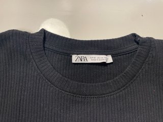 Top corto Zara manica corta nero taglia M