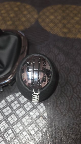 Pomo Palanca Cambio Coche Cuero 6 Velocidades