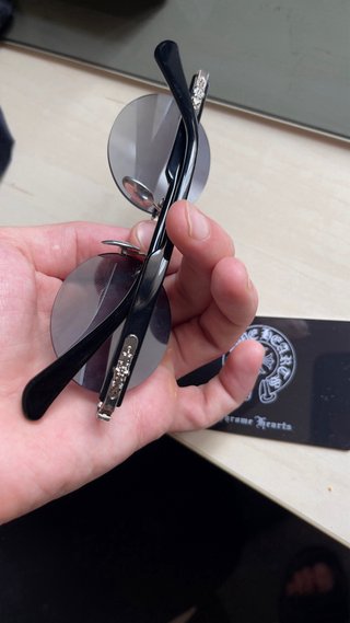 Gafas Chrome Hearts Redondas Grises