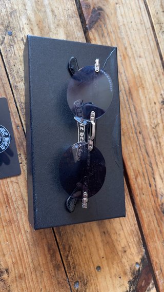 Gafas Chrome Hearts Redondas Grises
