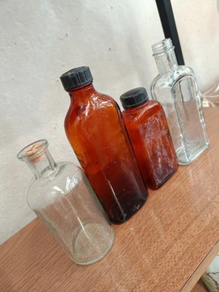4 Tarros farmacia de cristal