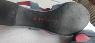 Scarpe Pas de Rouge Tg 39 Grigio/Rosso