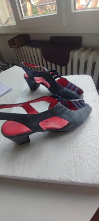 Scarpe Pas de Rouge Tg 39 Grigio/Rosso