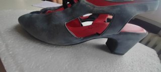 Scarpe Pas de Rouge Tg 39 Grigio/Rosso