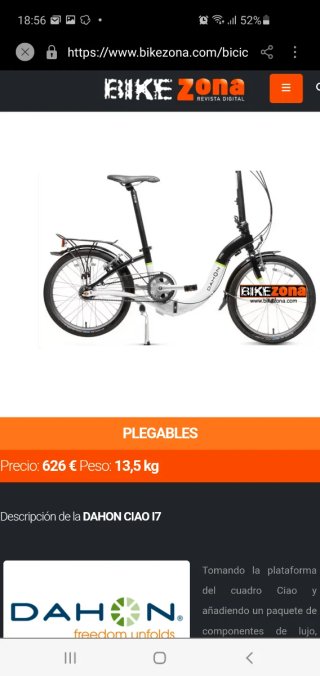 Bicicleta pieghevole Dahon Ciao