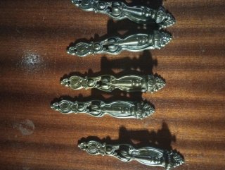 9 tiradores vintage bronce metal