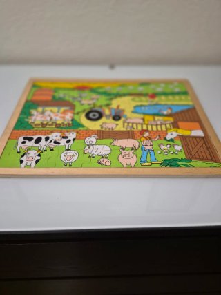 Puzzle Madera Granja Niños