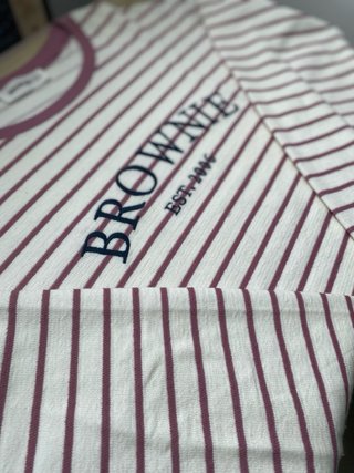 Jersey Brownie rayas rosa y blanco Talla M