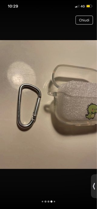 Custodia Airpods Pro Trasparente Dinosauro