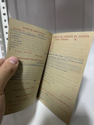 Giro Postal Correos Antiguo Impreso