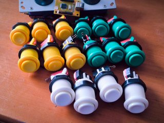 Joysticks, Botones Americanos y Placa Jamma