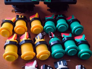 Joysticks, Botones Americanos y Placa Jamma