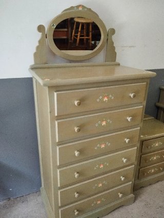 Conjunto Muebles Dormitorio Pintado a Mano