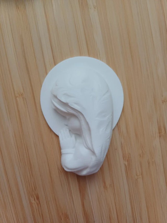 10cm Niña Primera Oración. Virgen para cuadro