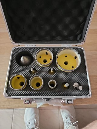 Juego 10 brocas corona diamante M14 6-68mm