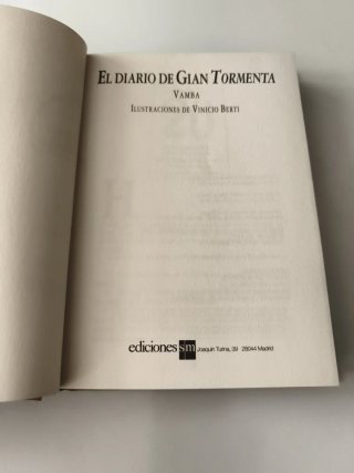 Libro "El Diario de Gian Tormenta"