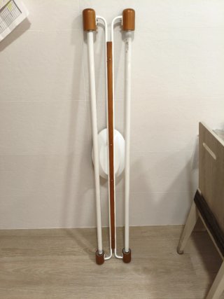 Lámpara techo madera y metal