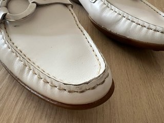 Mules Geox Piel Blanca Talla 37