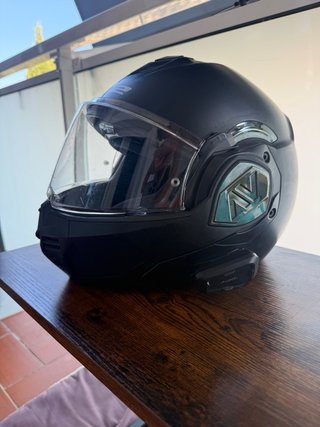 Casco Moto Modular LS2 ADVANT Negro Mate
