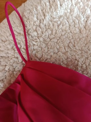 Vestido de fiesta largo fucsia
