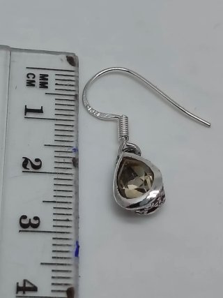 Pendientes Plata 925 y Cuarzo Citrino