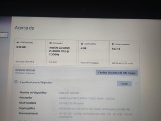 Portátil HP i5 GTX 1050 1TB