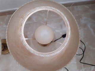 2 Lampade da Tavolo in Rame Antico