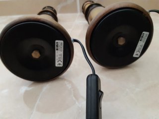 2 Lampade da Tavolo in Rame Antico