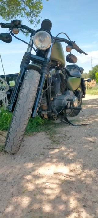 Harley Davidson Custom Verde/Negra