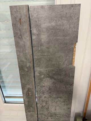 2 Baldas grises de madera para pared