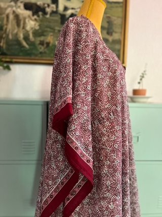 100% Silk Kaftan Tunic Boho Excellent Condition