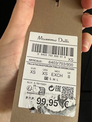 Colete Massimo Dutti Preto Novo c/ Etiqueta