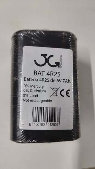 Batería JG BAT-4R25 6V 7Ah