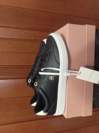 Zapatillas Tommy Hilfiger Mujer Negras Blancas
