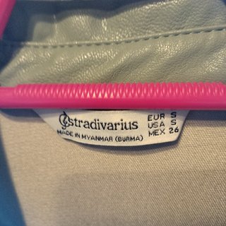 Chaqueta mujer polipiel verde oliva