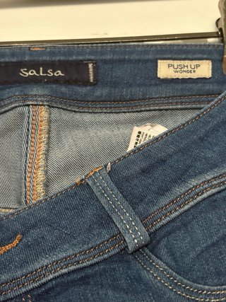 Pantalón Salsa Pitillo Mujer Azul
