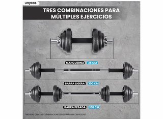 Juego de pesas con maletín