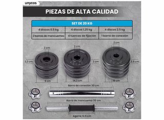 Juego de pesas con maletín
