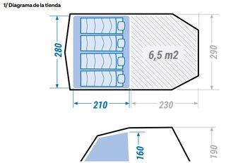 Tienda Campaña Quechua Air Second 4.1 XL