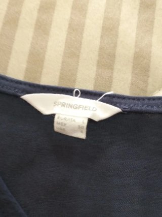 Camiseta manga corta Springfield azul talla L