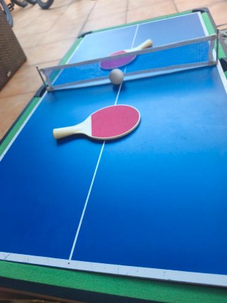 Mesa de billar, futbolín, ping-pong..