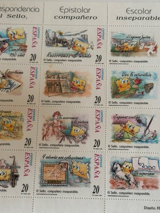 Bloque sellos Correos filatelia España