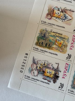 Bloque sellos Correos filatelia España