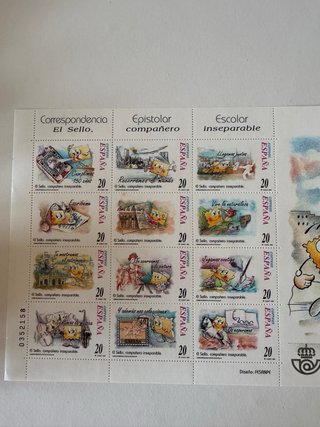 Bloque sellos Correos filatelia España