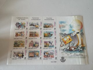 Bloque sellos Correos filatelia España