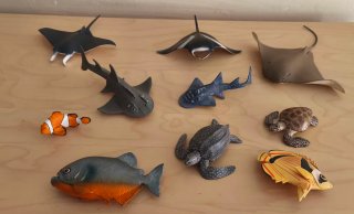 Animales marinos Schleich, Papo mojo y Safari