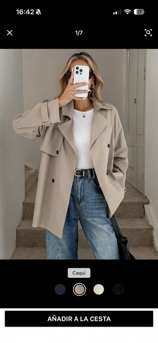 Abrigo beige casual