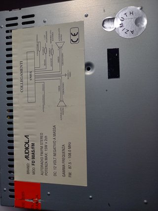 Autoradio Audiola FD 98AS/FM con lettore cassette