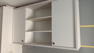 Armario modular blanco y beige