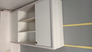 Armario modular blanco y beige